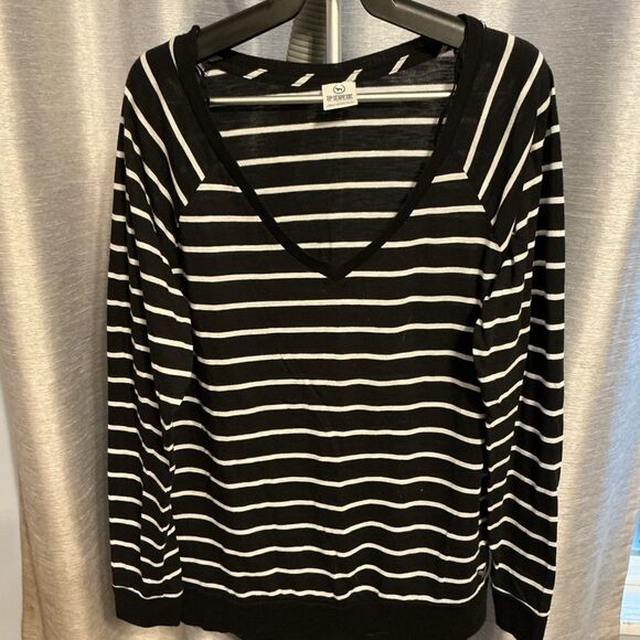 PINK Victoria's Secret Striped V-Neck – Everyday Cozy Size S - Picture 1 of 6